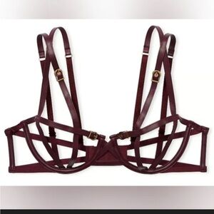 Victoria's Secret Strappy Underwire Harness bra brown